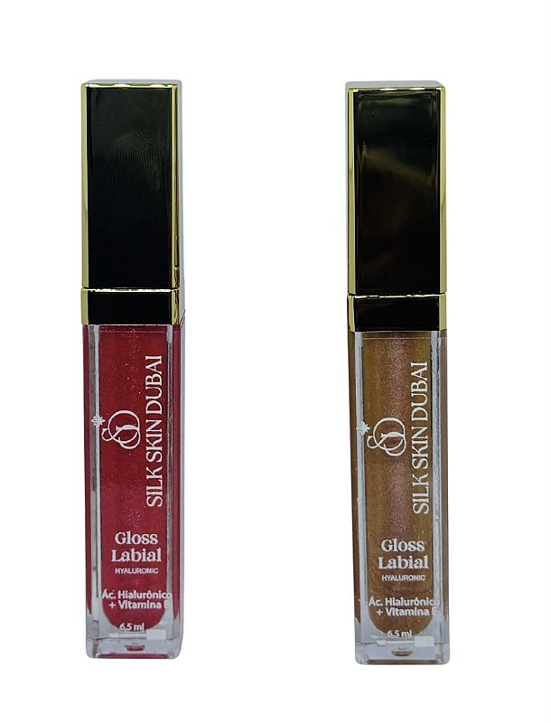 2 Gloss Labial Hyaluronic Shine Morango e Nude (6,5 ml)