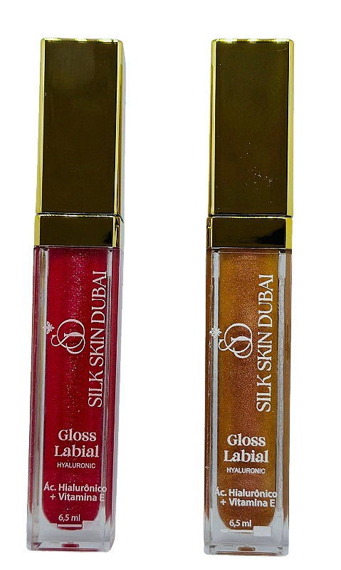 2 Gloss Labial Hyaluronic Shine Cereja e Nude (6,5 ml)