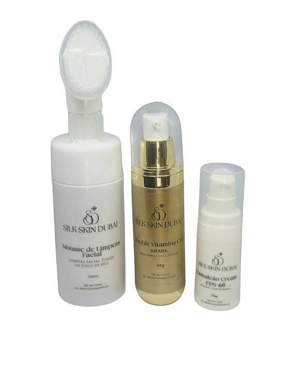 Kit Essencial Mousse Facial 100 ml + Double Vitamina C10 + Camaleão Cream FPS 60