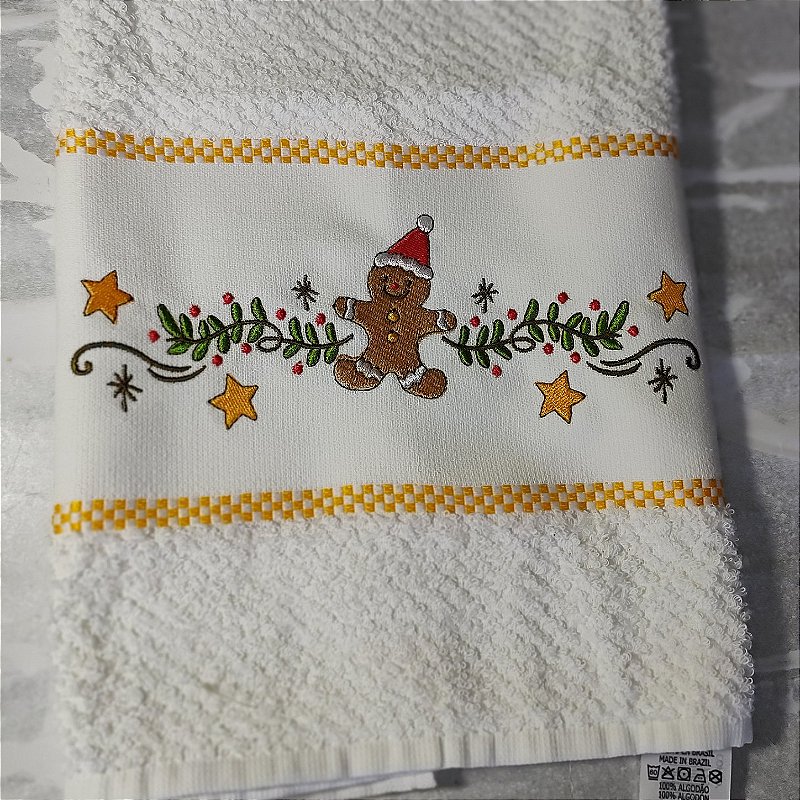 Pano de Prato Felpudo Natalino Dohler e Organdi /N
