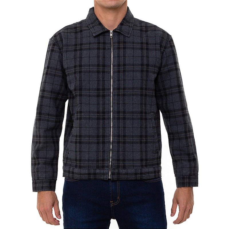 Jaqueta Quiksilver Check Zipped Masculina Preto - Radical Place