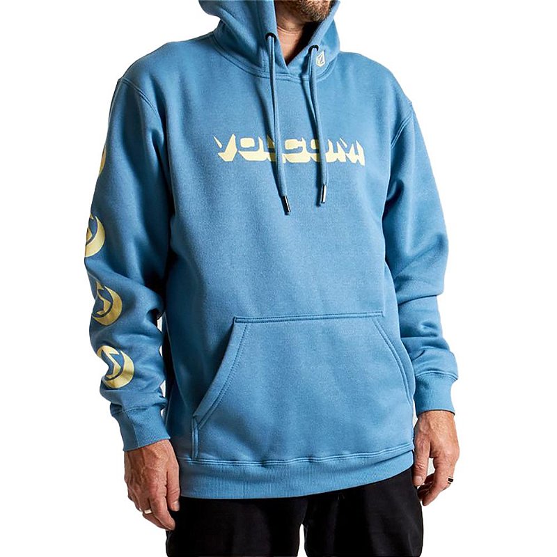 Moletom Volcom Canguru Stonedeep Masculino Azul - Radical Place