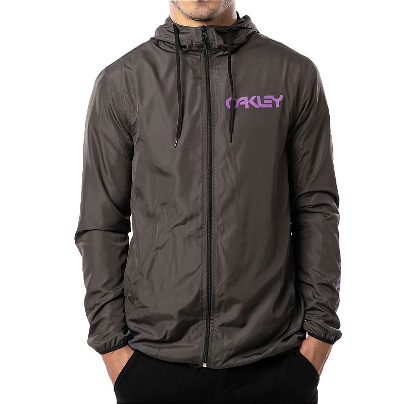 Jaqueta Oakley Windbreaker Mark II Masculina Cinza Escuro