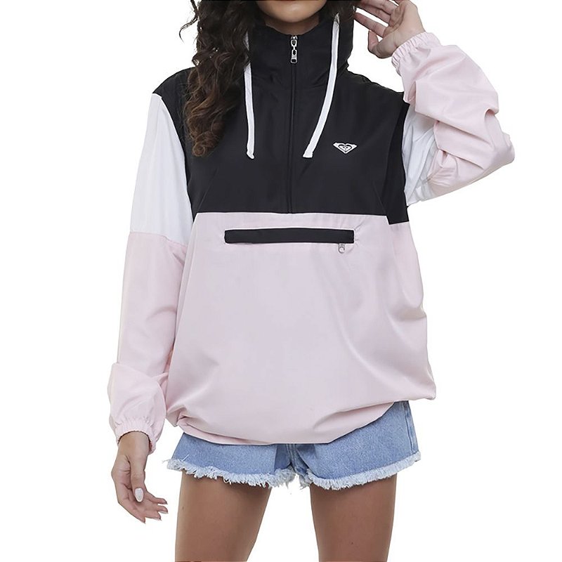 Jaqueta Roxy Stormy Day Feminina PretoRosa Radical Place