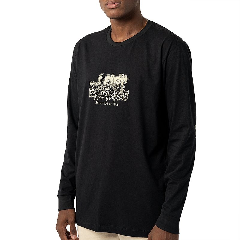 Camiseta Lost Manga Longa Lost Spider WT24 Masculina Preto