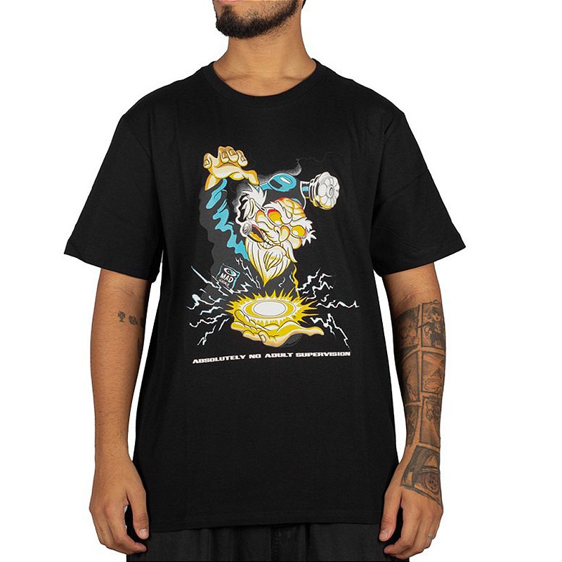 Camiseta Oakley Mad Science SM25 Masculina Blackout - Radical