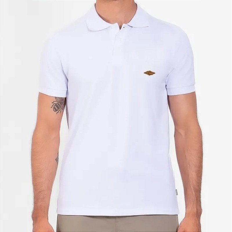 Camisa Polo Rip Curl Basic Brand Blade SM25 Masculina Branco