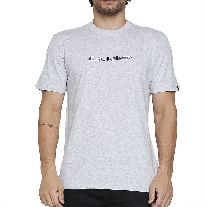 Camiseta Quiksilver New Omni SM25 Masculina Cinza Claro - Radical