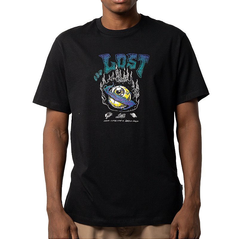 Camiseta Lost Saturn Eye WT25 Masculina Preto - Radical Place