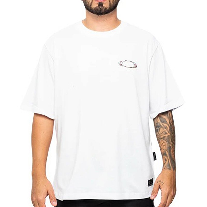 Camiseta Oakley Ellipse Sharp Metal SM26 Masculina White - Radical