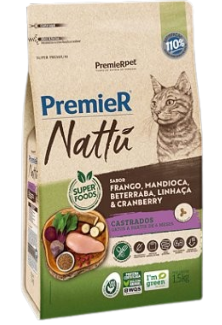 Premier Nattu Gatos Castrados Mandioca (5271)