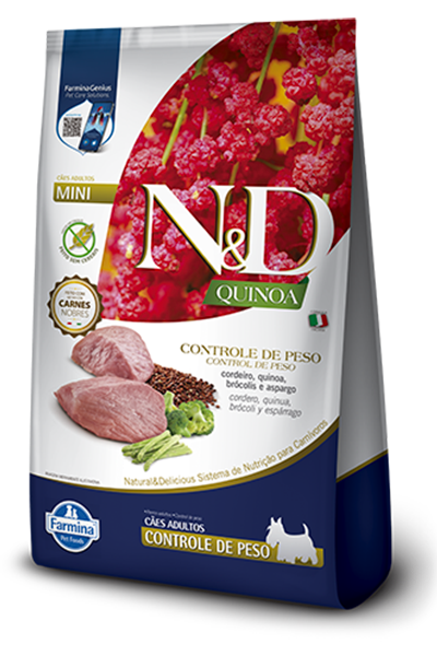 N&D Quinoa Controle de Peso Cordeiro Mini 2kg (12843)