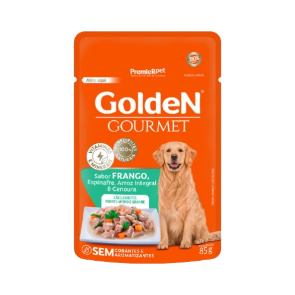 Golden Gourmet Caes Adultos Porte Medio e Grande 85g (5260)