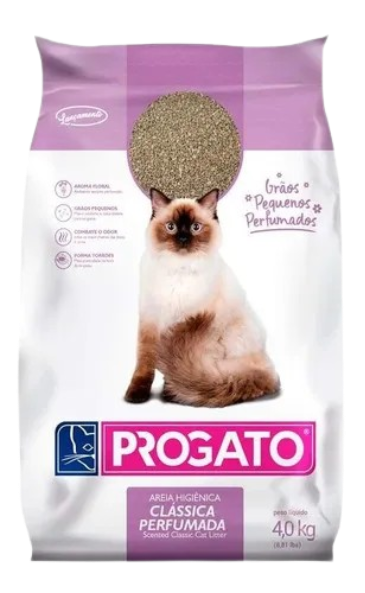 Areia Progato Classica Graos Pequenos Perfumado 4kg (6052)