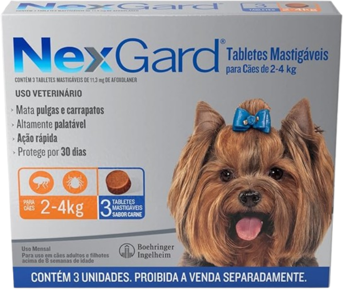 NexGard Antipulgas e Carrapatos para Cães de 2 a 4kg (4166)