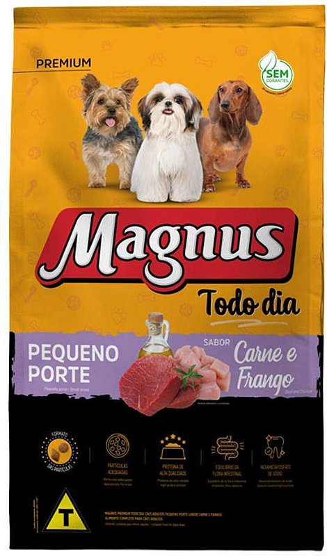 Ração Seca Magnus Todo Dia Carne e Frango para Cães de Porte Pequeno 15 kg (10230990101057)