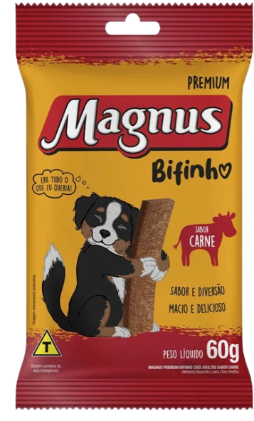 Bifinhos Magnus para Cães Adultos Sabor Carne 60g (10230990900060)