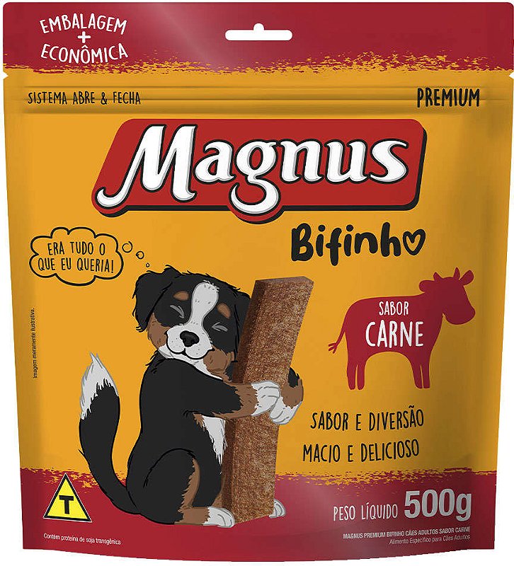 Bifinhos Magnus para Cães Adultos Sabor Carne 500g (10230990900061)
