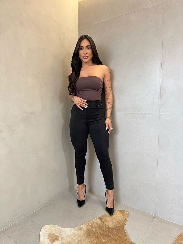 Calça em Neoprese + Cinto