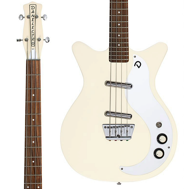 【ジャンク】Danelectro 59-DC Baixo 4 Cordas Danelectro '59DC Short Scale Vintage Cream