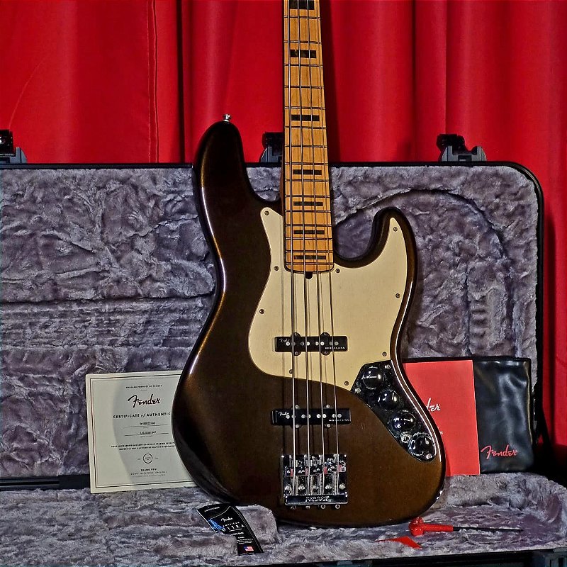 Baixo 4 Cordas Fender American Ultra Jazz Bass Texas Tea