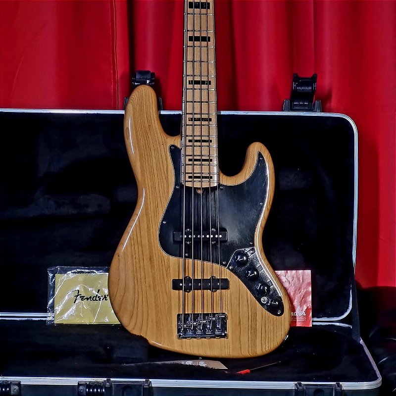 Baixo 5 Cordas Fender American Deluxe Jazz Bass V Natural 2013
