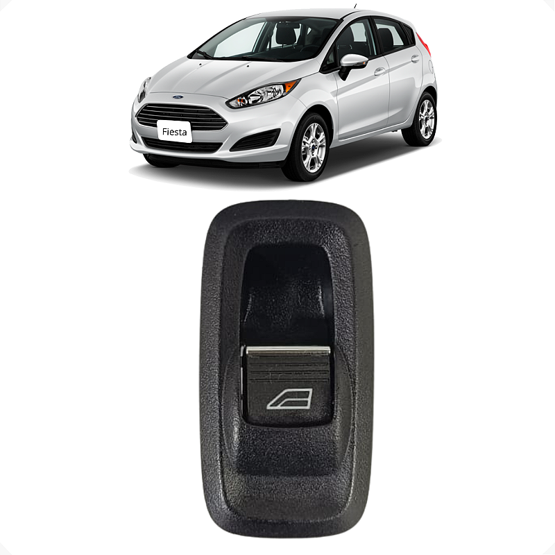 Botão Vidro Traseiro Ford New Fiesta 2014 2015 2016 a 2019