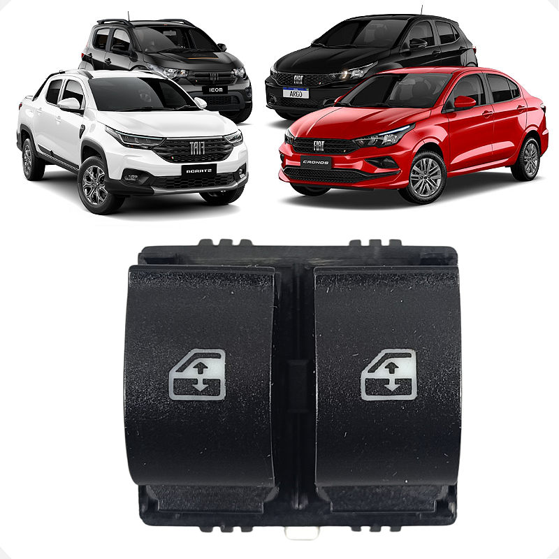 Botão Interruptor Vidro Duplo Fiat Cronos Argo Mobi Strada