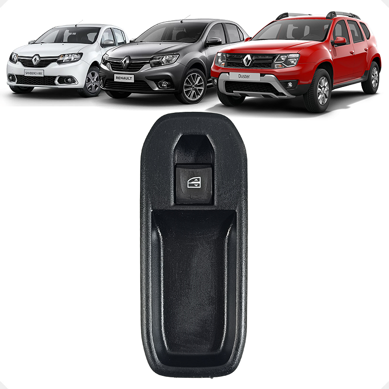 Botão Vidro Elérico Dianteiro Renault Duster Sandero Logan
