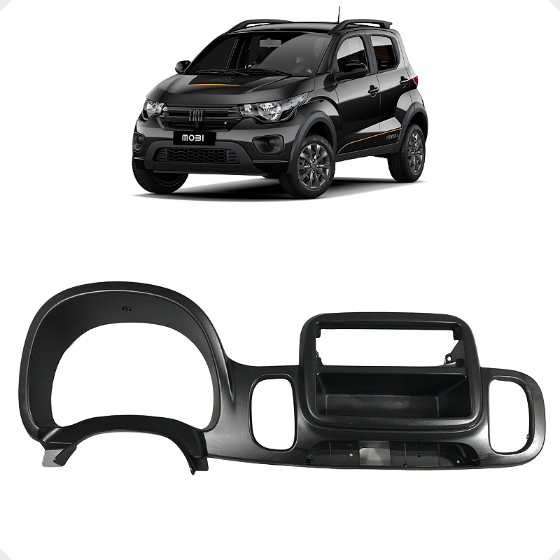 Moldura Painel Central Fiat Mobi 2016 2017 2018 2019 2020