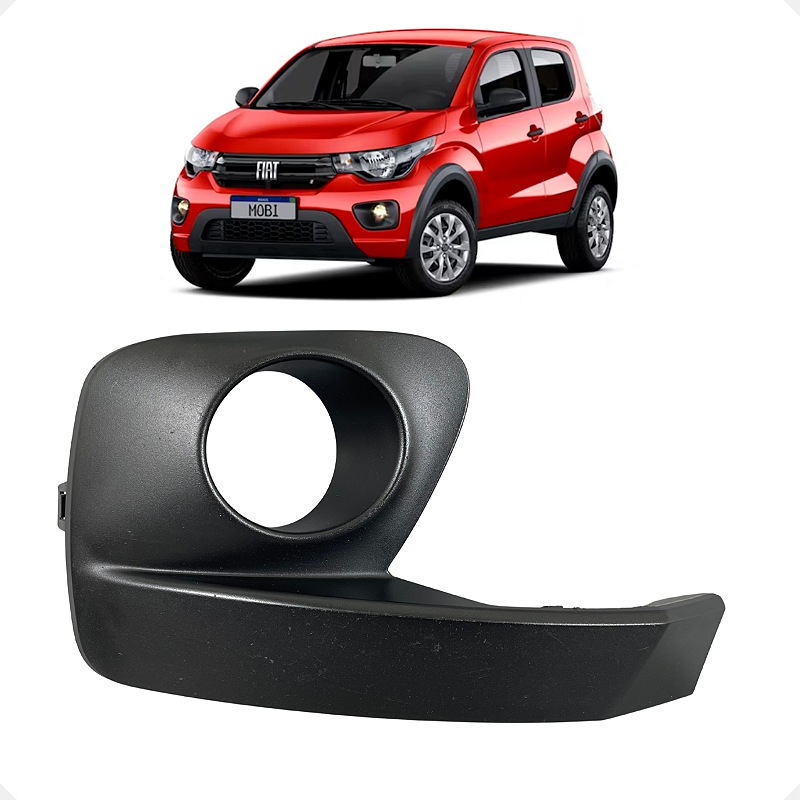 Moldura Farol Milha Direita Fiat Mobi 2016 2017 2018 a 2020