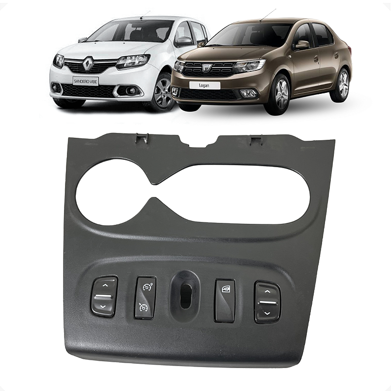 Moldura Comando Ar Renault Sandero Logan 2014 2015 a 2018