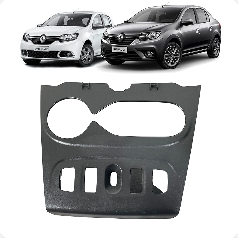 Moldura Comando Ar Renault Sandero Logan 2014 2015 a 2018