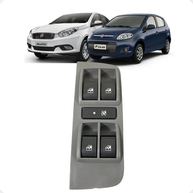 Botão Vidro Elétrico Dianteiro Fiat Palio Siena 2012 a 2016