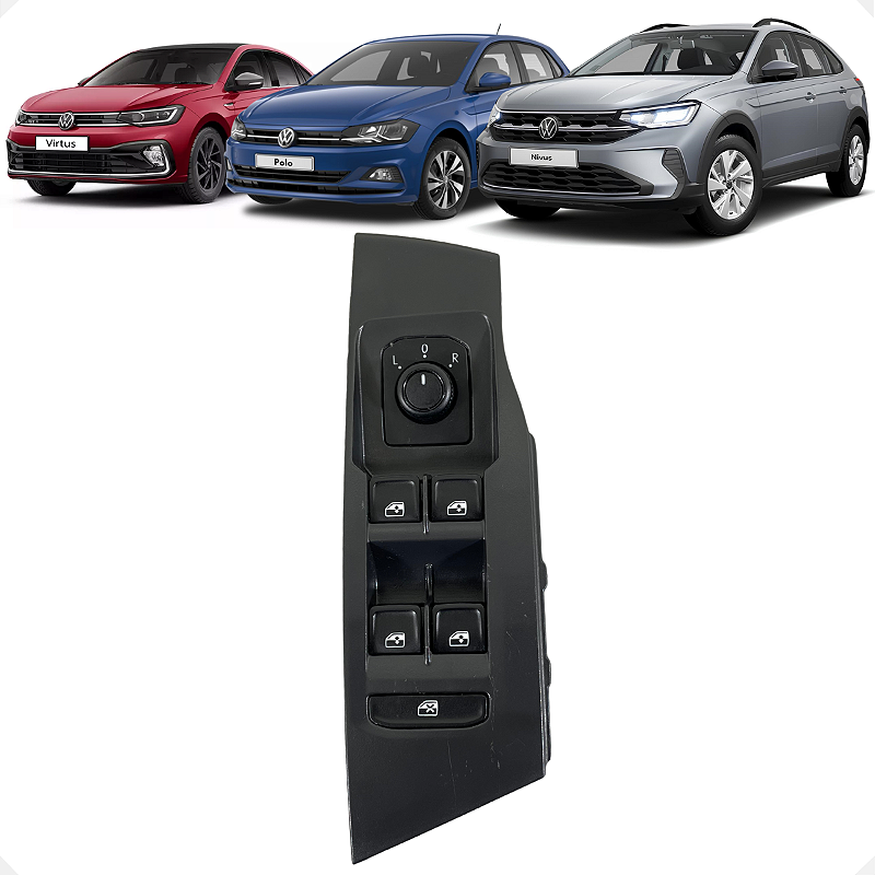 Comando Vidro Dianteiro Esquerdo VW Virtus Polo Nivus 2022