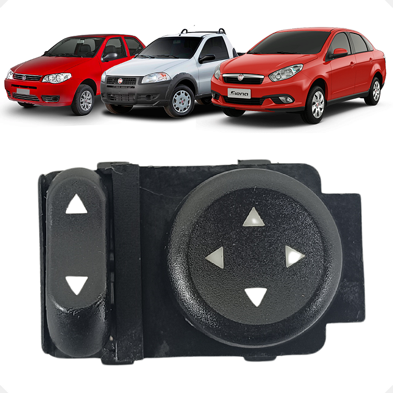 Botão Regulagem Retrovisor Fiat Palio Siena Strada 2010 2011