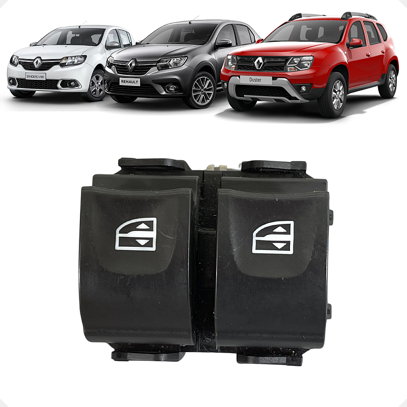 Botão Vidro Elétrico Duplo Logan Duster Sandero Oroch Captur