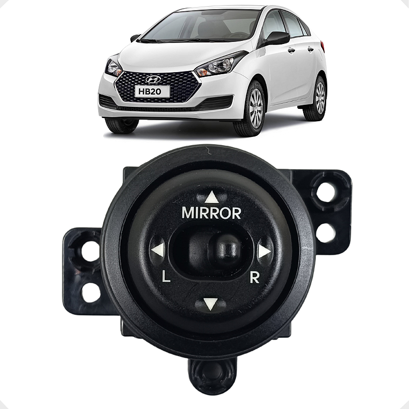 Botão Regulador Retrovisor Hyundai HB20 2017 2018 2019