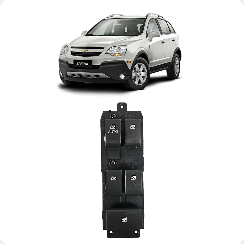 Botão Vidro Elétrico Dianteiro Esquerdo GM Captiva 2017