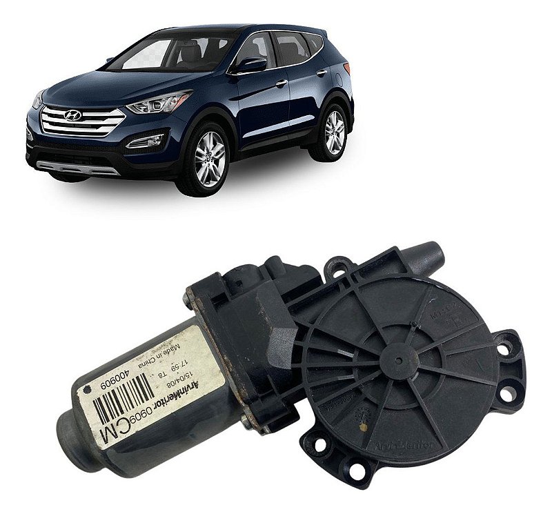 Motor Máquina Vidro Dianteiro Esquerdo Hyundai Santa Fé 2012
