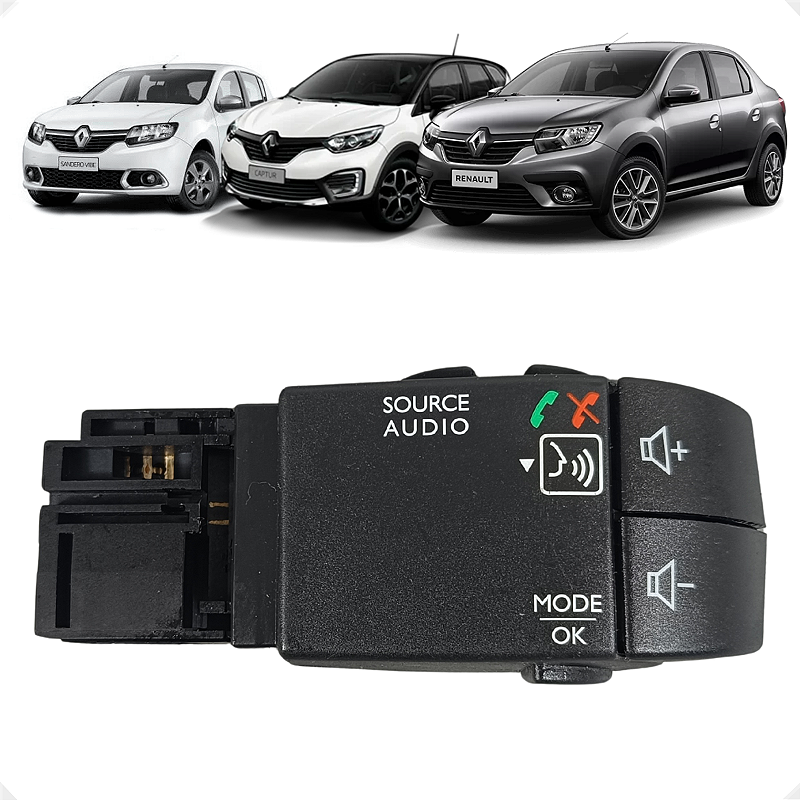 Botão Comando Controle Som Captur Sandero Logan 2017 2018