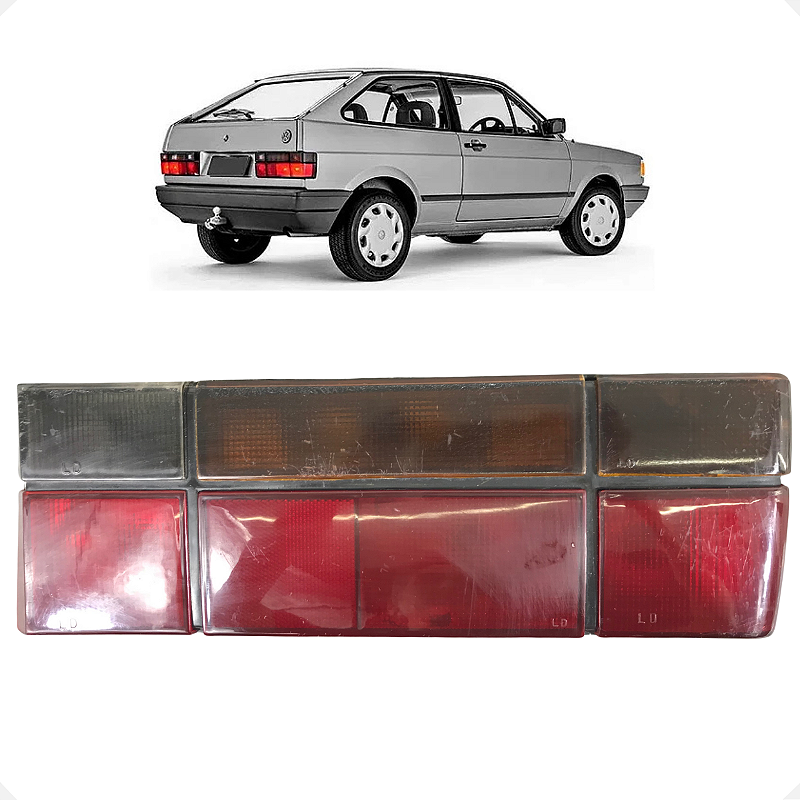 Lanterna Traseira Direita Fumê VW Gol 1987 a 1994 C/Detalhe