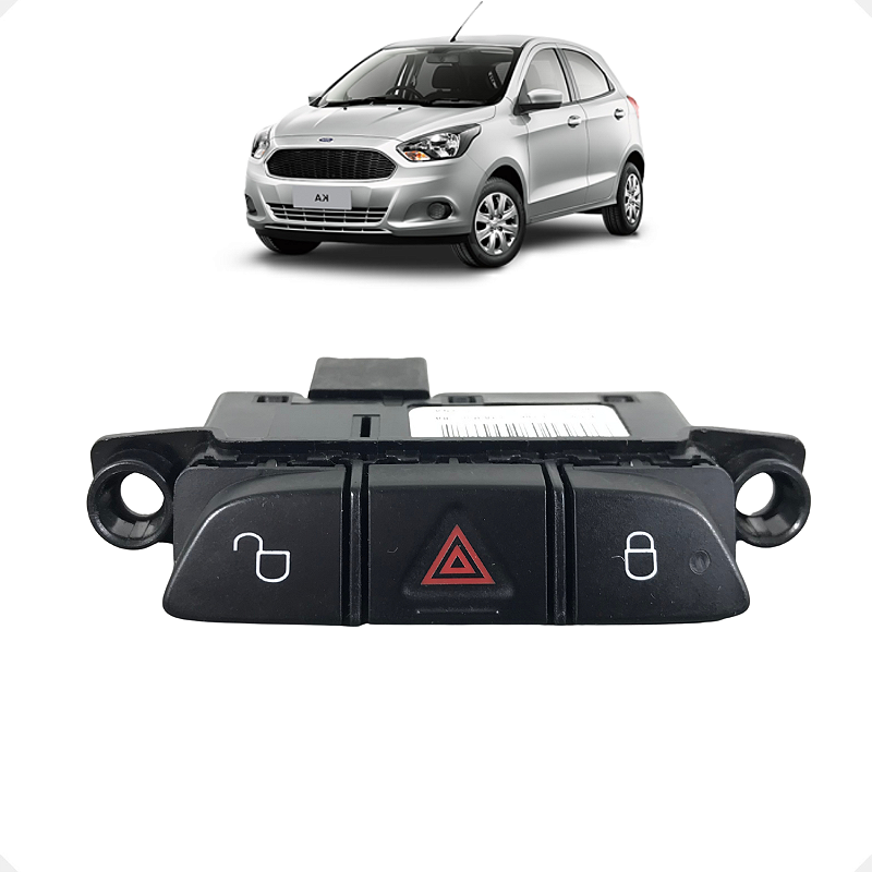 Botão Pisca Alerta Trava Destrava Ford Ka 2017 2018 2019