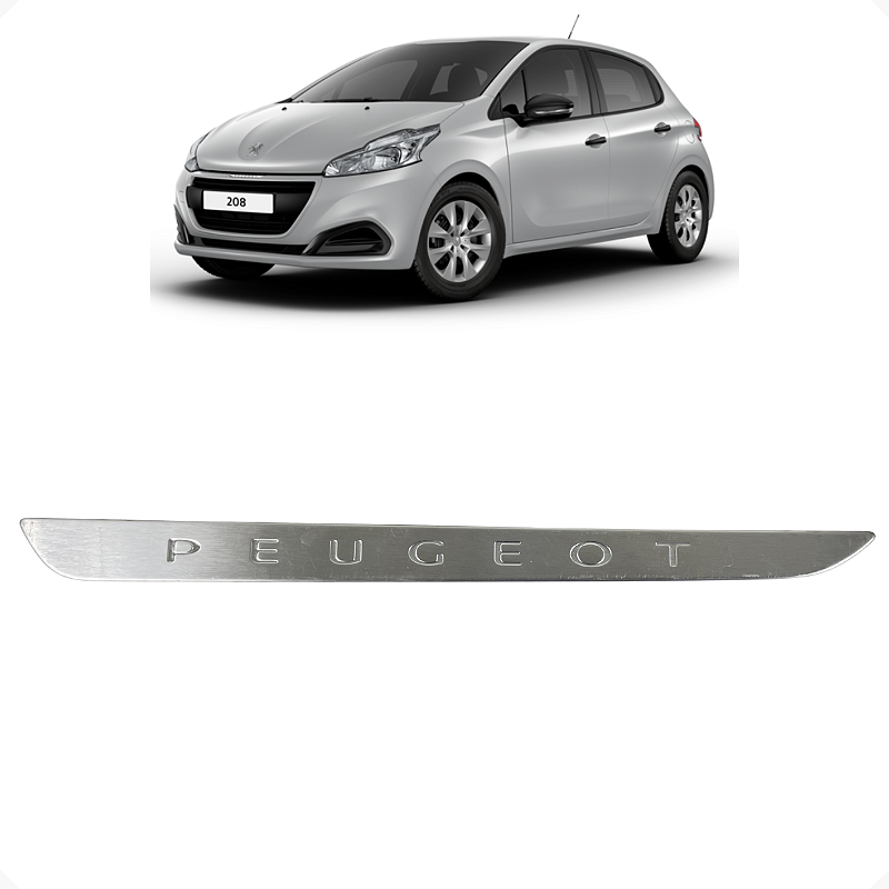 Emblema Soleira Dianteira Direita Peugeot 208 2017 2018 2019