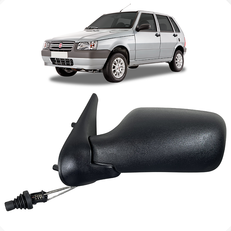 Retrovisor Esquerdo Fiat Uno Fire 2001 2002 2003 2004 2005