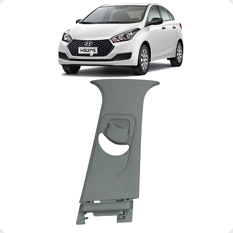 Moldura Coluna Cinto Direito Hyundai HB20 2017 2018 2019