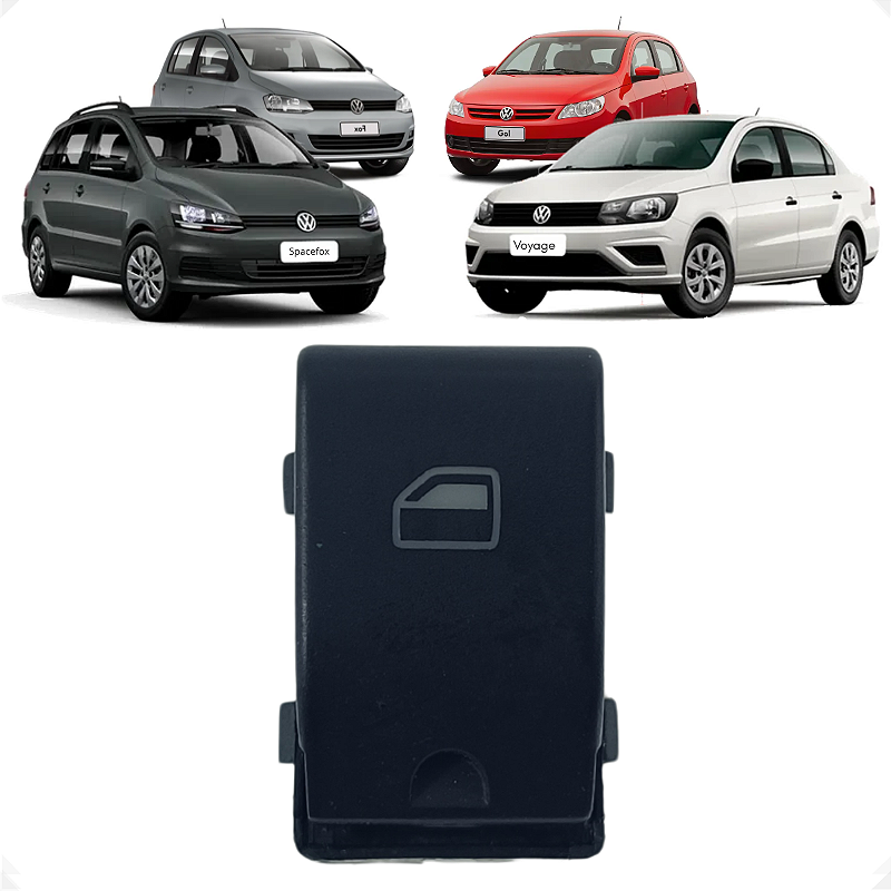 Botão Elétrico Vidro Traseiro VW Fox Gol Spacefox Voyage