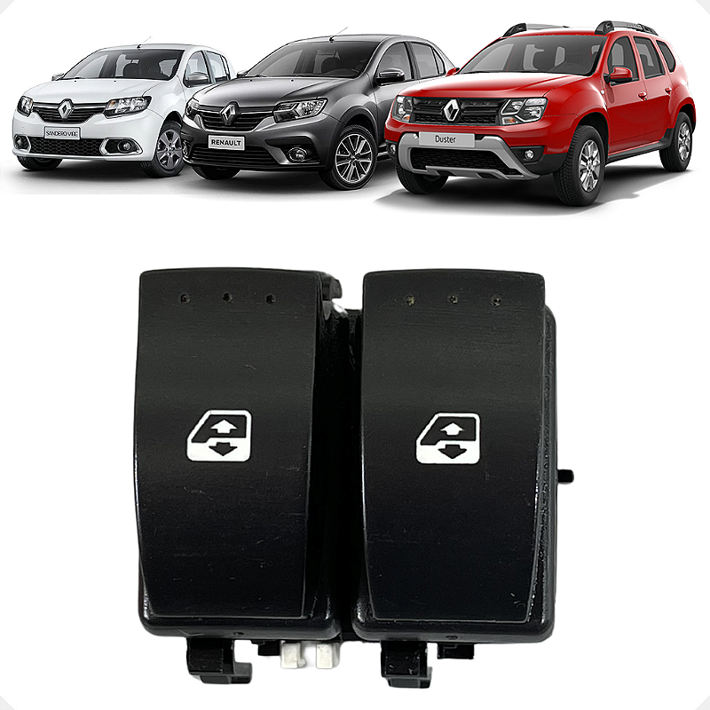 Botão Vidro Elétrico Duplo Sandero Duster Logan 2015 2016