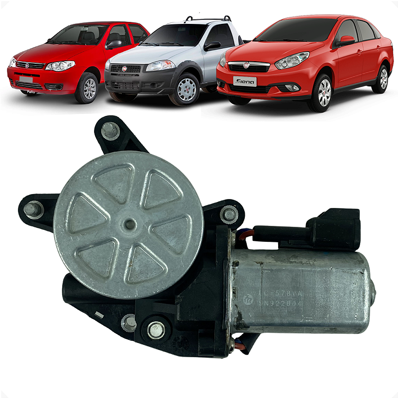 Motor Vidro Dianteiro Esquerdo Fiat Siena Mobi Strada Stilo