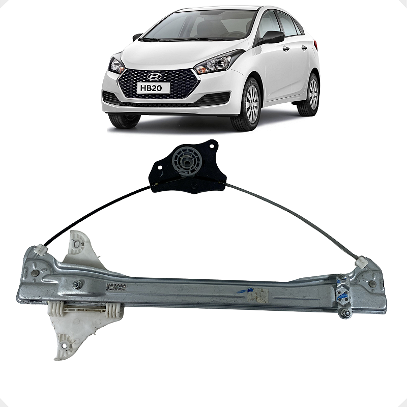 Máquina Vidro S/ Motor Dianteiro Esquerdo HB20 2020 a 2024